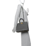 Hammered Calfskin Medium The Studio Box Bag Sparrow