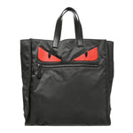 Nylon Vitello Elite Monster Eyes Tote Grey Multicolor