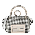 Nubuck Crystal Catalan Mirror Nano Maxi Buckle Baguette Charm Pietra Argento