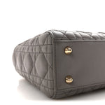 Lambskin Cannage Small Lucky Badges My Lady Dior Grey