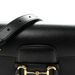 Azalea Calfskin Web Mini Horsebit 1955 Shoulder Bag Black