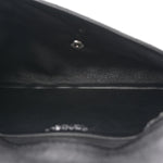 Caviar Quilted Flap Clutch Black