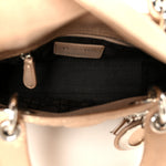 Lambskin Cannage Mini Lady Dior Powder Beige