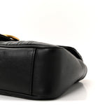 Calfskin Matelasse Small GG Marmont Shoulder Bag Black