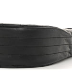 Lambskin Quilted Half Moon Flap Black