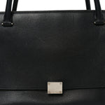 Drummed Calfskin Suede Double Zip Trapeze Black