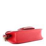 Calfskin Enamel Vlogo Small Loco Shoulder Bag Rouge Pur