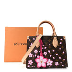 LV X TM Monogram Cherry Blossom Onthego PM Sakura Brown
