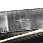 Calfskin Y Quilted Monogram Medium Loulou Chain Satchel Black