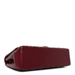 Caviar Quilted Maxi Single Flap Dark Red