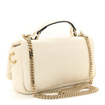 Lambskin Mini GG Milano Top Handle Shoulder Bag White