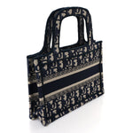 Oblique Mini Book Tote Blue Multicolor
