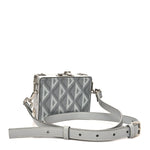 Coated Canvas CD Diamond Lock Mini Case  Gray