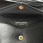 Lambskin Chevron Quilted Mini Loulou Black