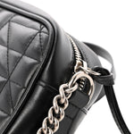 Calfskin Matelasse Aria GG Marmont Chain Shoulder Bag Black