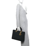 Nylon Cannage Large Lady Dior Black