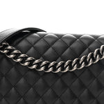 Caviar Quilted New Medium Boy Flap Black