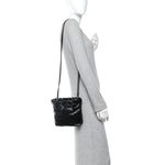 Shiny Calfskin Quilted Mini Chanel 22 So Black