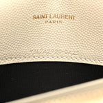 Grain De Poudre Matelasse Chevron Monogram Envelope Chain Wallet Crema Soft