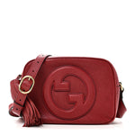 Sakai Be Green Calfskin Diagonal Stitched Small Blondie Shoulder Bag Rosso