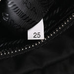 Re-Nylon Quilted Padded Flap Shoulder Bag Black