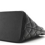 Caviar Quilted Medallion Tote Black