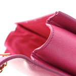 Hammered Calfskin Mini Vara Bow Crossbody Bag Agata Rosa