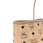 Visetos Medium Top Zip Shopper Tote Beige