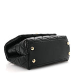 Caviar Quilted Extra Mini Coco Handle Flap Black