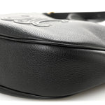 Supple Calfskin Cuir Triomphe Small Heloise Shoulder Bag Black