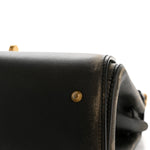 Calfskin Small Money Top Handle Handbag Brown