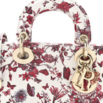 Calfskin Le Coeur Des Papillons Small Lady D-Joy White