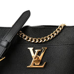 Calfskin Lock and Walk Bucket Black