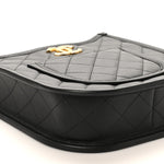 Calfskin Quilted CC Hobo Handbag Black