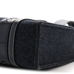 Felt Shiny Calfskin Medium Woody Ribbon Tote Obscure Navy