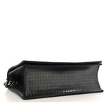 Metallic Patent Micro-Cannage Medium Diorama Flap Bag Onyx Black