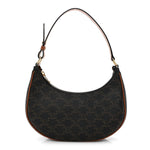 Triomphe Canvas Calfskin Ava Shoulder Bag Tan