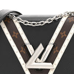 Epi Monogram Twist Shoulder Bag MM Black