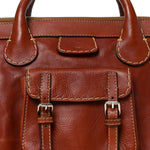 Calfskin Edith Satchel Ecureil Brown