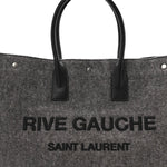 Wool Calfskin Rive Gauche Tote Grey