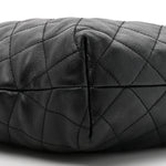 Lambskin Quilted Maxi Icare Shopping Tote Black