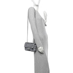 Sequin Houndstooth Small Flap Black White