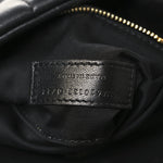 Lambskin Quilted Toy Loulou Puffer Monogram Chain Satchel Black