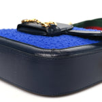 Casy Wool Azalea Calfskin Mini Horsebit 1955 Shoulder Bag Blue China