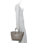 Drummed Calfskin Micro Luggage Souris