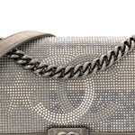 Iridescent Calfskin Quilted Strass Medium Paris Dallas Boy Flap Dark Khaki