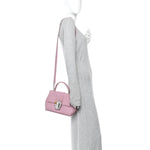 Calfskin Lucia Small Satchel Purple