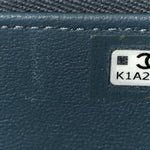 Lambskin Quilted Small Top Handle Vanity Case With Chain Blue