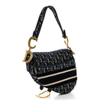 Velvet Oblique Saddle Bag Blue