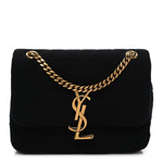 Jersey Wool Patchwork Monogram Mini Jamie Baguette Black